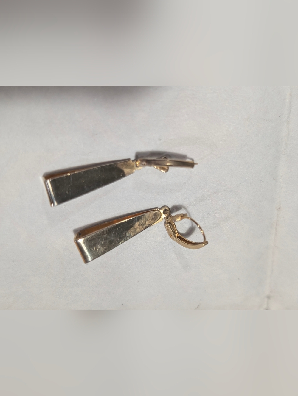 Bond Boyd Sleek Gold-Tone Tapered Drop Hoop Earrings